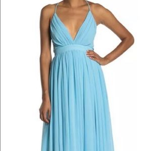 New XL Meghan La Enchanted Garden Maxi Dress (Turquoise) NWT $389